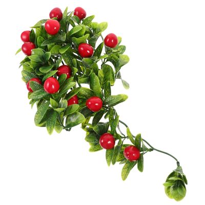 EXCEART Faux Fruit Hanging Decoration Simulated Grapes Vine Indoor Wall Decor for Home Seasonal Party Accent 7.5X15.7 Inches