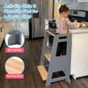 HARPPA Nordo Toddler Tower with Chalkboard, Kitchen Learning Helper, Grey view 3