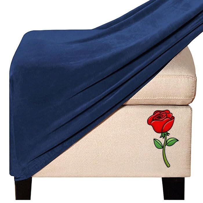 Foot Stool Cover Pouffe Cover Footstool Protector Covers Footstool Slipcover Ottoman Covers Square Rectangle Round Small Large Stretch Jacquard Velvet Ottoman Footstool Cover ( Color : @16 , Size : Sq