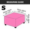 Foot Stool Cover Pouffe Cover Footstool Protector Covers Footstool Slipcover Ottoman Covers Square Rectangle Round Small Large Stretch Jacquard Velvet Ottoman Footstool Cover ( Color : @16 , Size : Sq view 2