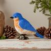 JFSM INC. 3" Bluebird Perched on Branch Figurine - Holiday Stocking Stuffer, Bird Watcher Gifts, Wildlife Decor, Home Office Shelf Decor view 2