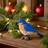 JFSM INC. 3" Bluebird Perched on Branch Figurine - Holiday Stocking Stuffer, Bird Watcher Gifts, Wildlife Decor, Home Office Shelf Decor view 4