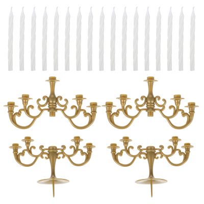 RORPOIR Creative Cake Decorations 2pcs Candlestick Ornaments Wedding Cupcake Decor Birthday Party Supplies