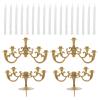 RORPOIR Creative Cake Decorations 2pcs Candlestick Ornaments Wedding Cupcake Decor Birthday Party Supplies view 1