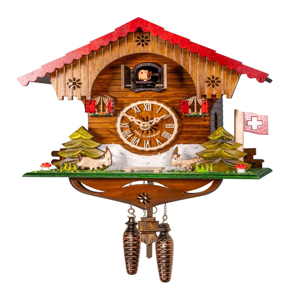 Engstler Quartz Cuckoo Clock Swiss House with Music