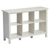 Adjustable Shelf 6-Cube Bookcase Storage Unit Sideboard in White view 1
