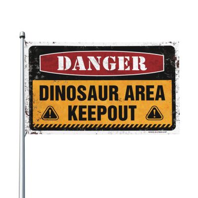 Bedroom Door Decor Danger Dinosaur Area Keep Out Flag Boys Room Decor Teenager Funny Flags For Room Guys (Size : 120X180CM)