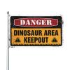 Bedroom Door Decor Danger Dinosaur Area Keep Out Flag Boys Room Decor Teenager Funny Flags For Room Guys (Size : 120X180CM) view 1