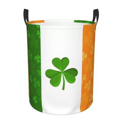 Cloth Hamper - Collapsible Laundry Basket Waterproof - Perfect For Ideal For Clothes Toys Books irish flag