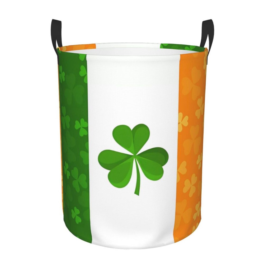 Cloth Hamper - Collapsible Laundry Basket Waterproof - Perfect For Ideal For Clothes Toys Books irish flag
