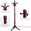 IRYZE Coat Shelf Coat Rack Stand Solid Birch Wood Coat Racks Stand Floor Standing Hanger Rack with Tripod Base for Purse Clothes Hat Umbrella Jacket Coat Coat Holder Coat Hat Rack view 2