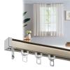 Heavy Curtains Curtain Track Rail 3m 5m 6m, With End Caps Fittings Fixings Gliders, Aluminium Curtain Rail Ceiling Track, Rollers Glide Easy, Room Divider Curtain Tracks And Fittings view 1