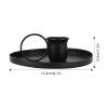 Hapivida Retro Iron Taper Candle Holder, Simple Modern Candlestick Holders Candlelight Stand Creative Retro Candlestick Stand for Pillar/Long Candles(Black) view 2