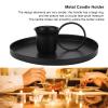 Hapivida Retro Iron Taper Candle Holder, Simple Modern Candlestick Holders Candlelight Stand Creative Retro Candlestick Stand for Pillar/Long Candles(Black) view 4