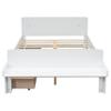 NCKMYB Kids Bed Frame with 2 Drawers Full Size Children Platform Bed with Headboard and Footboard, Wooden Bed Frame forTeen Boy Girl, White view 4