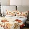 jejeloiu Fall Duvet Cover 100% Cotton King Size Boys Girls Fall Maple Leaf Bedding Set for Kids Buffalo Plaid Home Decor Comforter Cover Set Autumn Beige Bedspread Cover Bedclothes Zipper view 4