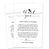 50 Thank You Placecards for Wedding, Wedding Thank You Place Setting Cards for Table Reception, Dinner Plates, Wedding Reception Thank You Cards, Heart Script,4 x 6 inch. view 1
