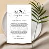 50 Thank You Placecards for Wedding, Wedding Thank You Place Setting Cards for Table Reception, Dinner Plates, Wedding Reception Thank You Cards, Heart Script,4 x 6 inch. view 3