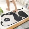 CHDGSJ Stone Bath Mat Diatomaceous Earth Shower Mat Extra Large Soft Non-Slip Quick Drying Shower Mat for Elderly and Children, Ultra Thin Mat for Kitchen, Bathroom, Doorway(Panda,40 * 60cm) view 1
