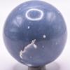 55mm 255g Blue Angelite Angel Stone Carved Sphere Polished Natural Anhydrite Gemstone Crystal Mineral Dcor Ball - Peru + Stand view 1