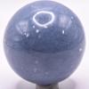 55mm 255g Blue Angelite Angel Stone Carved Sphere Polished Natural Anhydrite Gemstone Crystal Mineral Dcor Ball - Peru + Stand view 3