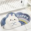 CHDGSJ Stone Bath Mat Diatomaceous Earth Shower Mat Extra Large Soft Non-Slip Quick Drying Shower Mat for Elderly and Children, Ultra Thin Mat for Kitchen, Bathroom, Doorway(Rabbit C,40 * 60cm) view 1