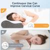 CloudBliss Memory Foam Pillow, Ergonomic Neck Contour Cervical Pillow for Back and Shoulder Pain, Orthopedic Pillow for Neck Pain Relief, for Sleeping Side, Back, Stomach Sleepers - Grey, Standard view 3