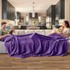 Bedsure Gentlesoft 100% Cotton Blanket Queen Size for Bed - Breathable and Soft, Thick Cozy Waffle Weave Christmas Blanket Gift for Women, Purple, 90x90 Inches view 2