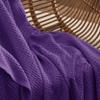 Bedsure Gentlesoft 100% Cotton Blanket Queen Size for Bed - Breathable and Soft, Thick Cozy Waffle Weave Christmas Blanket Gift for Women, Purple, 90x90 Inches view 4