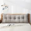 XIEMINLE Sofa Waist Pillow Bedside Cushions Headboard Cushion, Headboard Cushion Backrest for Single Double Bed, King Size Bed Reading Pillow Sofa Cushion with Zipper,60x20x60cm,Silvery view 1