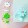 5 PCS Silicone Straw Covers Cap Compatible with Stanley 30&40 Oz Cup, 10mm Cute Flower Straw Toppers for Tumblers, Dust-Proof Drinking Straw Caps for Reusable Straws Tips Lids view 3