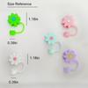 5 PCS Silicone Straw Covers Cap Compatible with Stanley 30&40 Oz Cup, 10mm Cute Flower Straw Toppers for Tumblers, Dust-Proof Drinking Straw Caps for Reusable Straws Tips Lids view 4