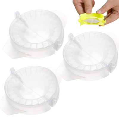 3 Pcs 2 in 1 Dumpling Maker Press, Multifunction DIY Dumpling Mold, Pierogi Dough Press Mold, Kitchen Maker Press for Empanadas, Meat Pies, Potstickers