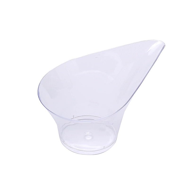 24 Clear 3 oz Disposable Mini Teardrop Plastic Dessert Cups Wedding Party Events Reception Home Tableware Decorations