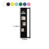 KWOKING Closed Metal Bookshelf Living Room Standard Bookcase Cream Color Wrought Iron Bookcase Bedroom Locker Dust-Proof Floor-to-Ceiling Glass Door Display Cabinet Black 15.7" L x 13.8" W x 70.9" H view 3