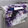 Sofa Armrest Organizer Bedside Caddy, Purple Agate Non Slip Couch Remote Control Holder for Recliner, Ombre Marble Texture Modern Abstract Art Arm Chair Caddy with Pocket for Phone, 19.7''x35'' view 3