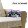 Sofa Armrest Organizer Bedside Caddy, Purple Agate Non Slip Couch Remote Control Holder for Recliner, Ombre Marble Texture Modern Abstract Art Arm Chair Caddy with Pocket for Phone, 19.7''x35'' view 4