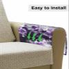 LBCASA Sofa Armrest Organizer Bedside Caddy, Purple Agate Non Slip Couch Remote Control Holder for Recliner, Ombre Marble Texture Modern Abstract Art Arm Chair Caddy with Pocket for Phone, 13''x35'' view 4