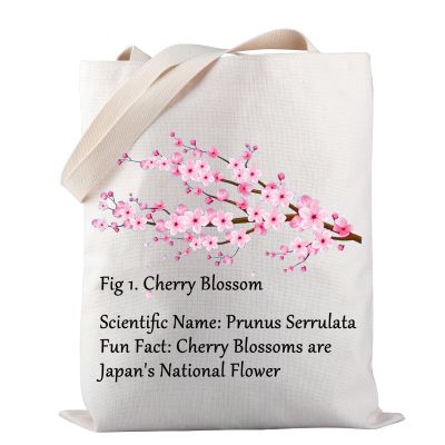 PWHAOO Cherry Blossom Tote Bag Sakura Blossom Tote Bag Cherry Flower Tote Bag Sakura Flower Lover Gift (Cherry Blossom TOTE)