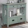 ATGHYURT Console Table,Entry Storage Rustic Sofa Side Table, Sideboard Buffet Cabinet with 4 Drawers & 1 Storage Shelf, Accent Cabine for Living Room, Entryway, Hallway Foyer view 1