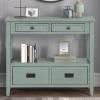 ATGHYURT Console Table,Entry Storage Rustic Sofa Side Table, Sideboard Buffet Cabinet with 4 Drawers & 1 Storage Shelf, Accent Cabine for Living Room, Entryway, Hallway Foyer view 3