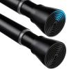 2PCS Spring Tension Curtain Rod 28 To 48 Inch Adjustable Expandable Black Tension Rod 7/8" Shower Curtain Rods No Drilling Spring Loaded Curtain Rod for Windows Bathroom Closet Bedroom Doorway Door view 1