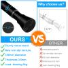 2PCS Spring Tension Curtain Rod 28 To 48 Inch Adjustable Expandable Black Tension Rod 7/8" Shower Curtain Rods No Drilling Spring Loaded Curtain Rod for Windows Bathroom Closet Bedroom Doorway Door view 3