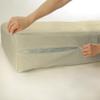 ComfyRight Cot Size Mattress Cover 1000 TC, Zips Around The Mattress Fitted Sheet 10 Inch Deep Pockets/Ivory view 1