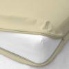 ComfyRight Cot Size Mattress Cover 1000 TC, Zips Around The Mattress Fitted Sheet 10 Inch Deep Pockets/Ivory view 2