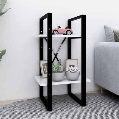 BUKSCYJS 2-Tier Book Cabinet,Storage Organiser,Bathroom Organiser Suitable for Bedroom, Library, Living Room, Home, Office, Corridor White 15.7"X11.8"X27.6" Engineered Wood