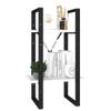 BUKSCYJS 2-Tier Book Cabinet,Storage Organiser,Bathroom Organiser Suitable for Bedroom, Library, Living Room, Home, Office, Corridor White 15.7"X11.8"X27.6" Engineered Wood view 3