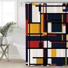 TocaHome Waterproof Shower Curtain Set for Bathroom with Hooks, Line Color Block Overlay Mondrian Geometric Abstraction Polyester Fabric Shower Curtains Sets Machine Washable Bath Curtain 72"x78" view 1