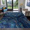 Mamatong Modern Abstract Marble Swirl Navy Gold Washable Area Rug for Livingroom Bedroom Non-Shedding Aesthetic Rug Under Dining Table Office Kitchen Hallway Rug 4x6 view 2