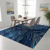 Mamatong Modern Abstract Marble Swirl Navy Gold Washable Area Rug for Livingroom Bedroom Non-Shedding Aesthetic Rug Under Dining Table Office Kitchen Hallway Rug 4x6 view 4